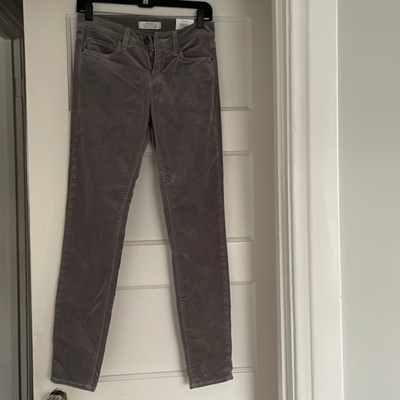 Pants & Jumpsuits Nwt Sundance Skinny Grey Velvet Jeans 26 Poshmark